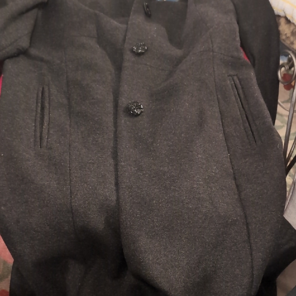 Anne Klein Charcoal Gray Coat